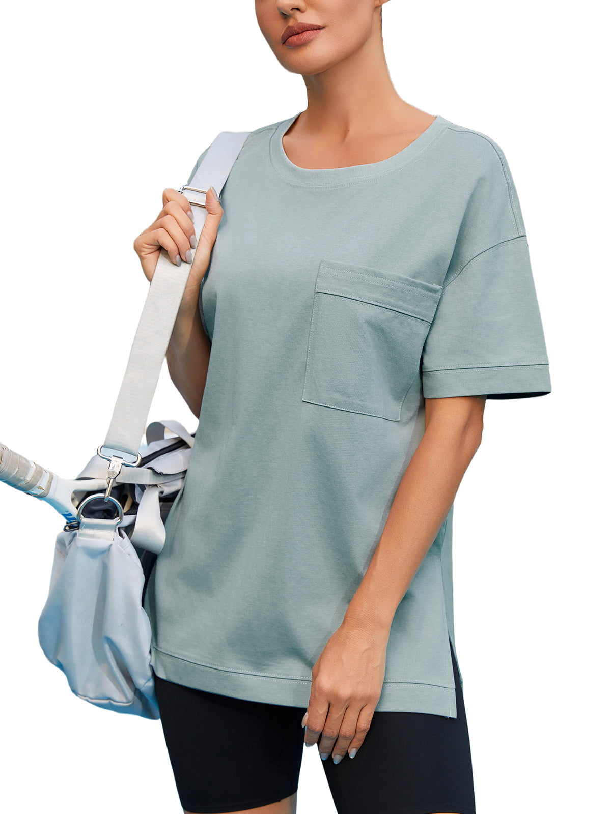 Women Oversized T Shirts with Pocket