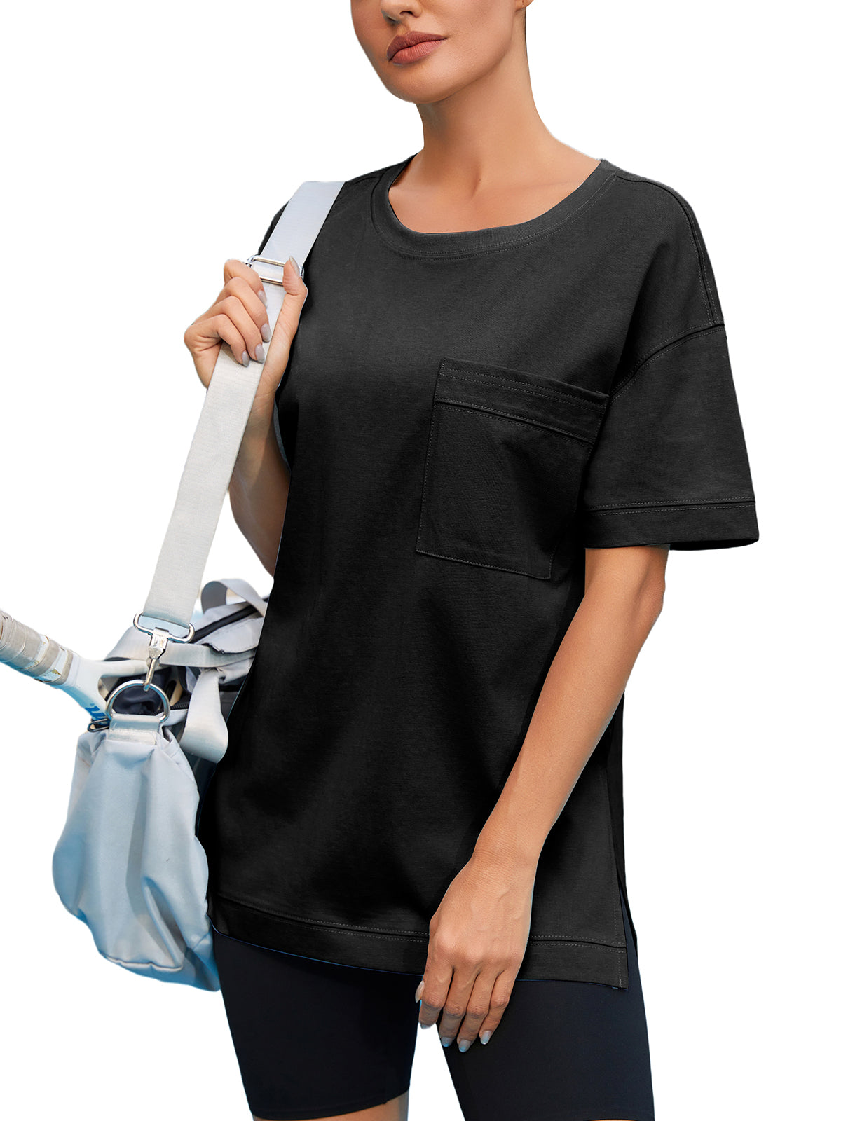 Women Oversized T Shirts with Pocket