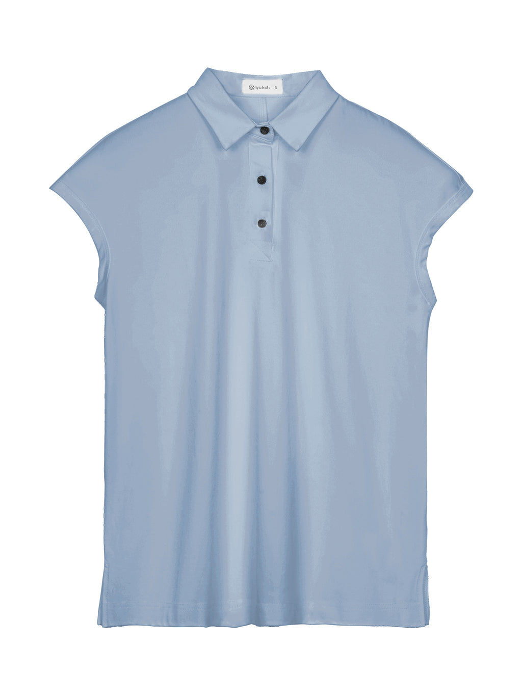Polo Shirts for Women Summer Casual V Neck Collared Shirt Cap Sleeve Tops with Side Slit Hem Breathable Tunics