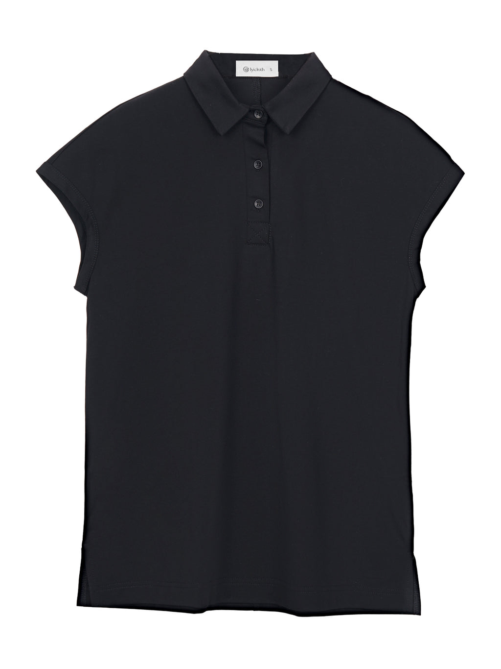 Polo Shirts for Women Summer Casual V Neck Collared Shirt Cap Sleeve Tops with Side Slit Hem Breathable Tunics
