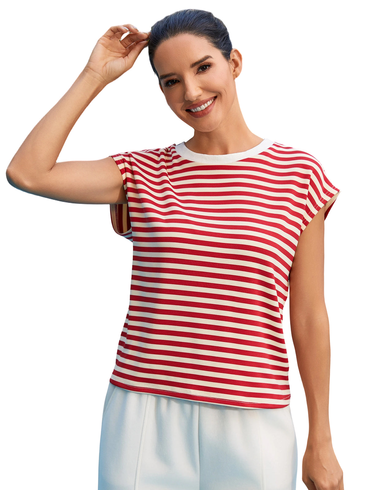 Women’s Bow Back Tie Striped T-Shirt