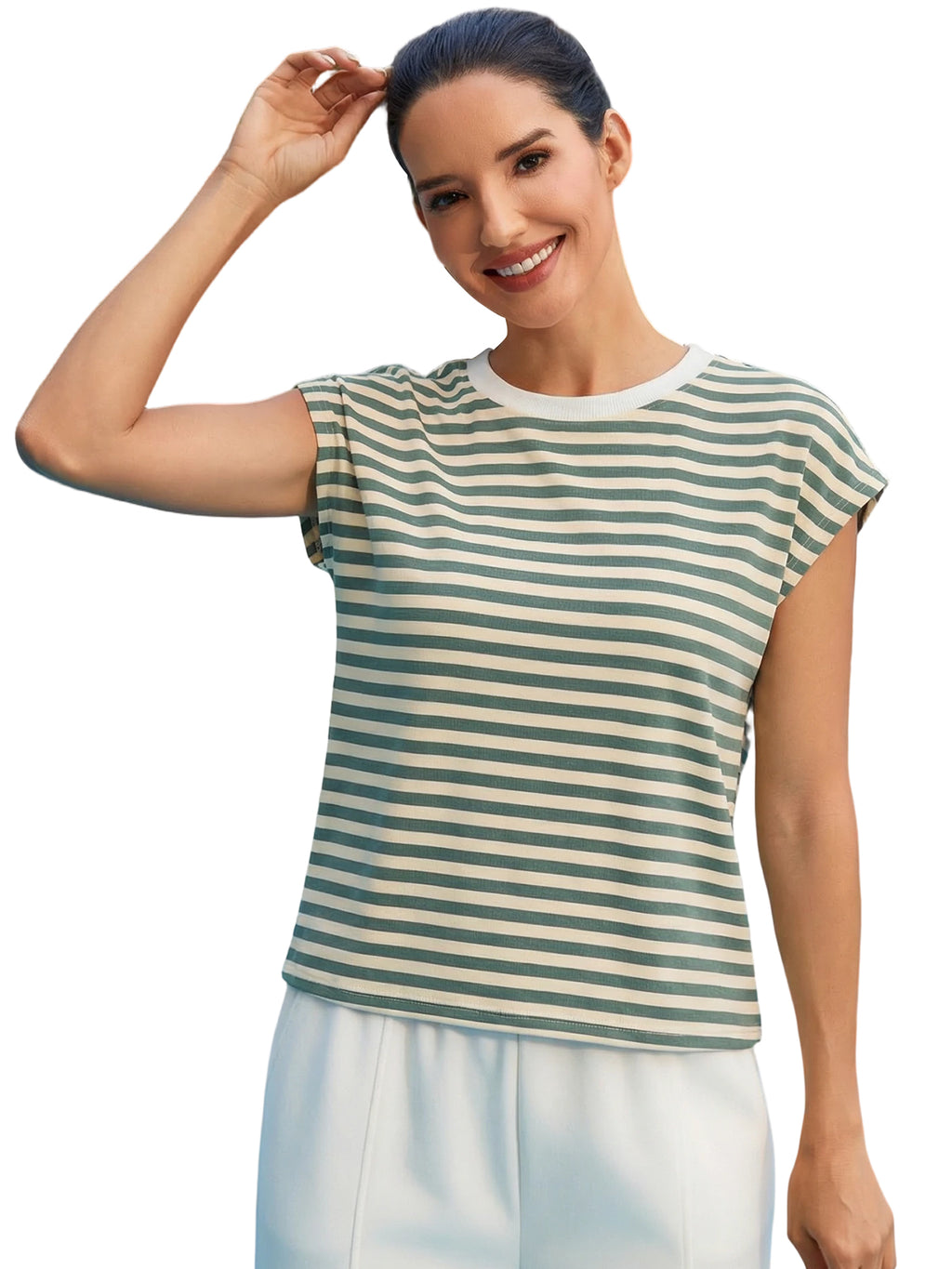 Women’s Bow Back Tie Striped T-Shirt