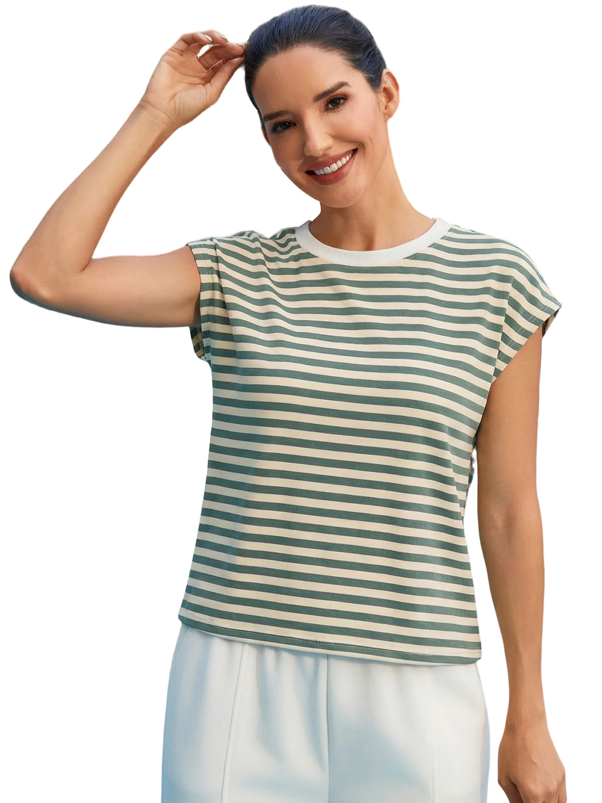 Women’s Bow Back Tie Striped T-Shirt